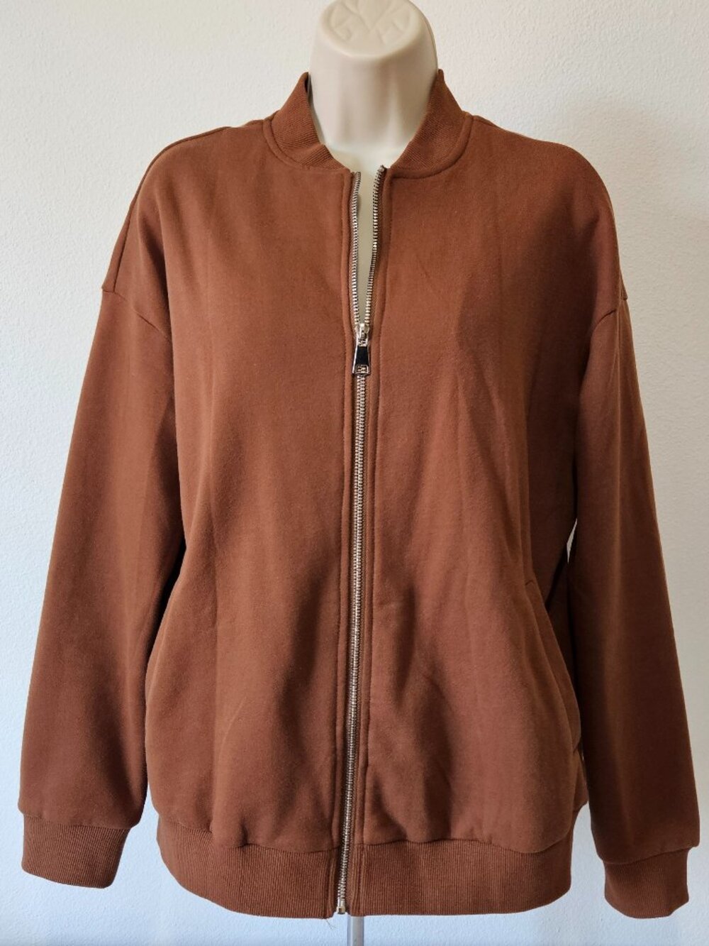 GeGekoko Drop Shoulder Oversized Full Zip Jacket - Picture 3 of 11